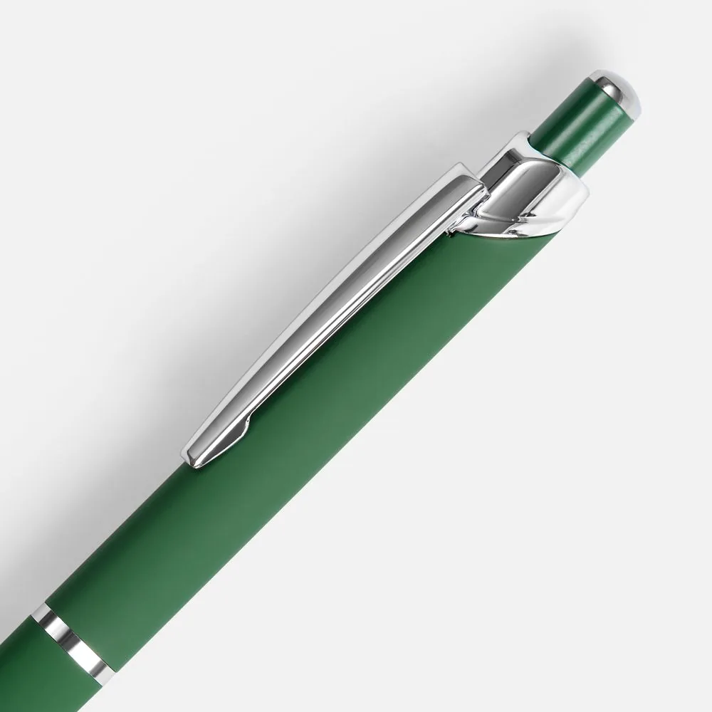 Ручка шариковая Chromos Soft Touch, зеленая фото 4