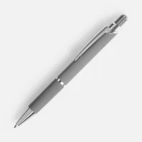 Ручка шариковая Chromos Soft Touch, серая фото 2