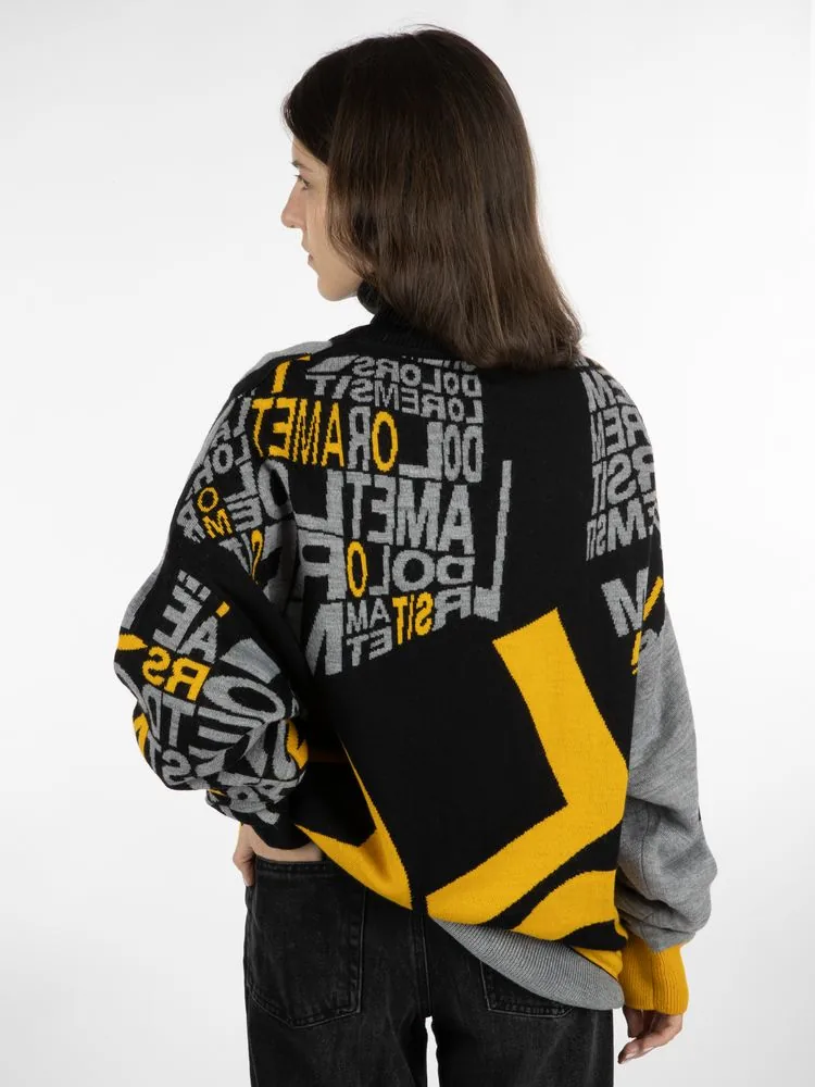 Свитер оверсайз на заказ Tricksy Net, полушерсть, размер L/XL фото 13