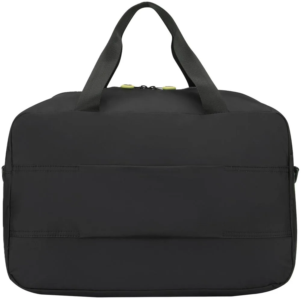 Сумка дорожная Compact Neon, черная с зеленым фото 4