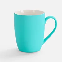 Кружка Good Morning с покрытием софт-тач, ver.2, бирюзовая фото 2