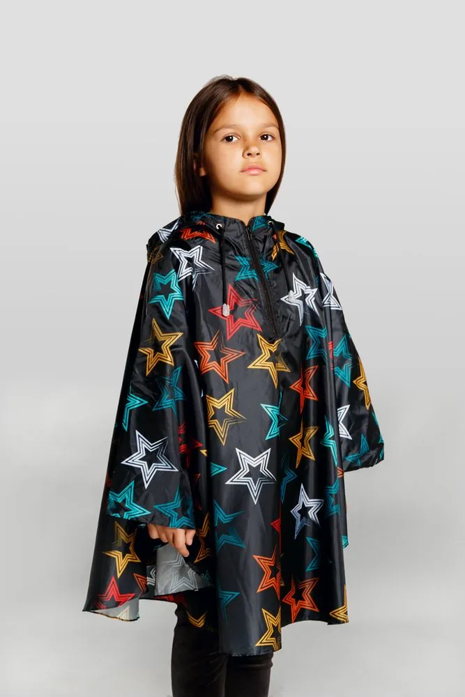 Дождевик-пончо детский AquaStop Kids на заказ, разноцветный,6-8 лет фото 6