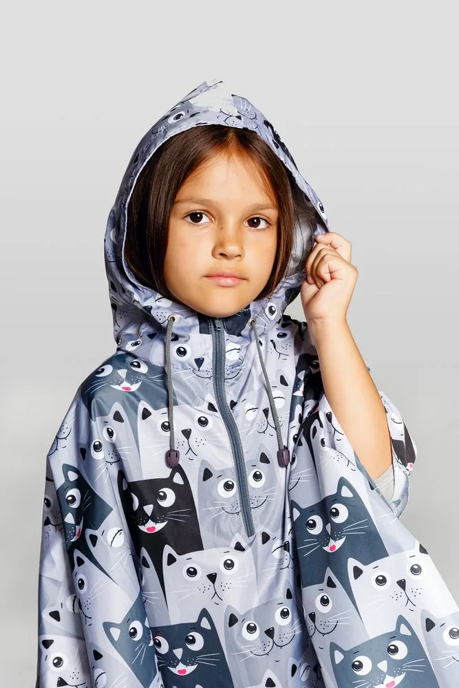 Дождевик-пончо детский AquaStop Kids на заказ, разноцветный,9-12 лет фото 3