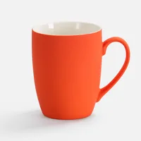Кружка Good Morning с покрытием софт-тач, ver.2, оранжевая фото 2