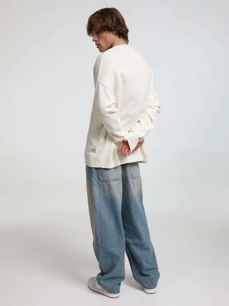 Джемпер оверсайз унисекс Stated в сумке, белый (молочный), размер L/XL фото 10