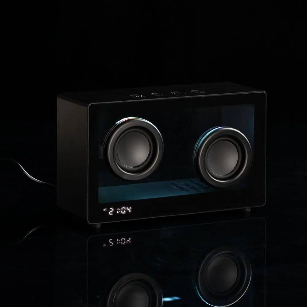 Bluetooth-колонка со светомузыкой Sensofonic, черная фото 9
