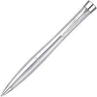 Ручка шариковая Parker Urban Twist Metro Metallic CT, серебристая фото 2