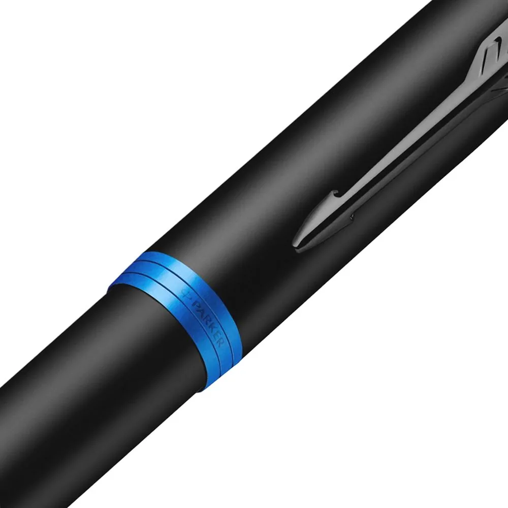Ручка шариковая Parker IM Professionals Marine Blue BT, черная с синим фото 4