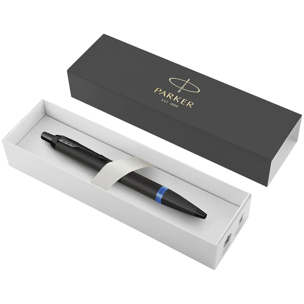 Ручка шариковая Parker IM Professionals Marine Blue BT, черная с синим фото 5