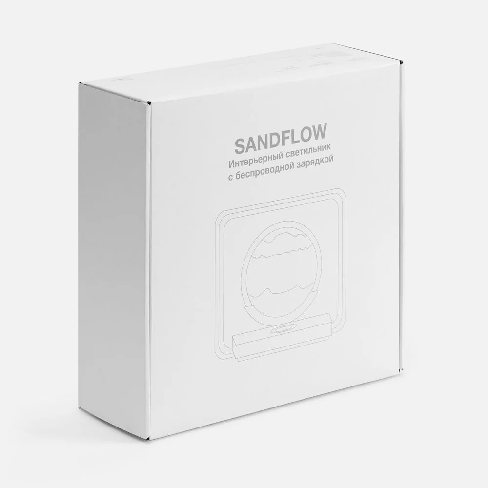Интерьерный светильник с беспроводной зарядкой Sandflow, белый фото 11