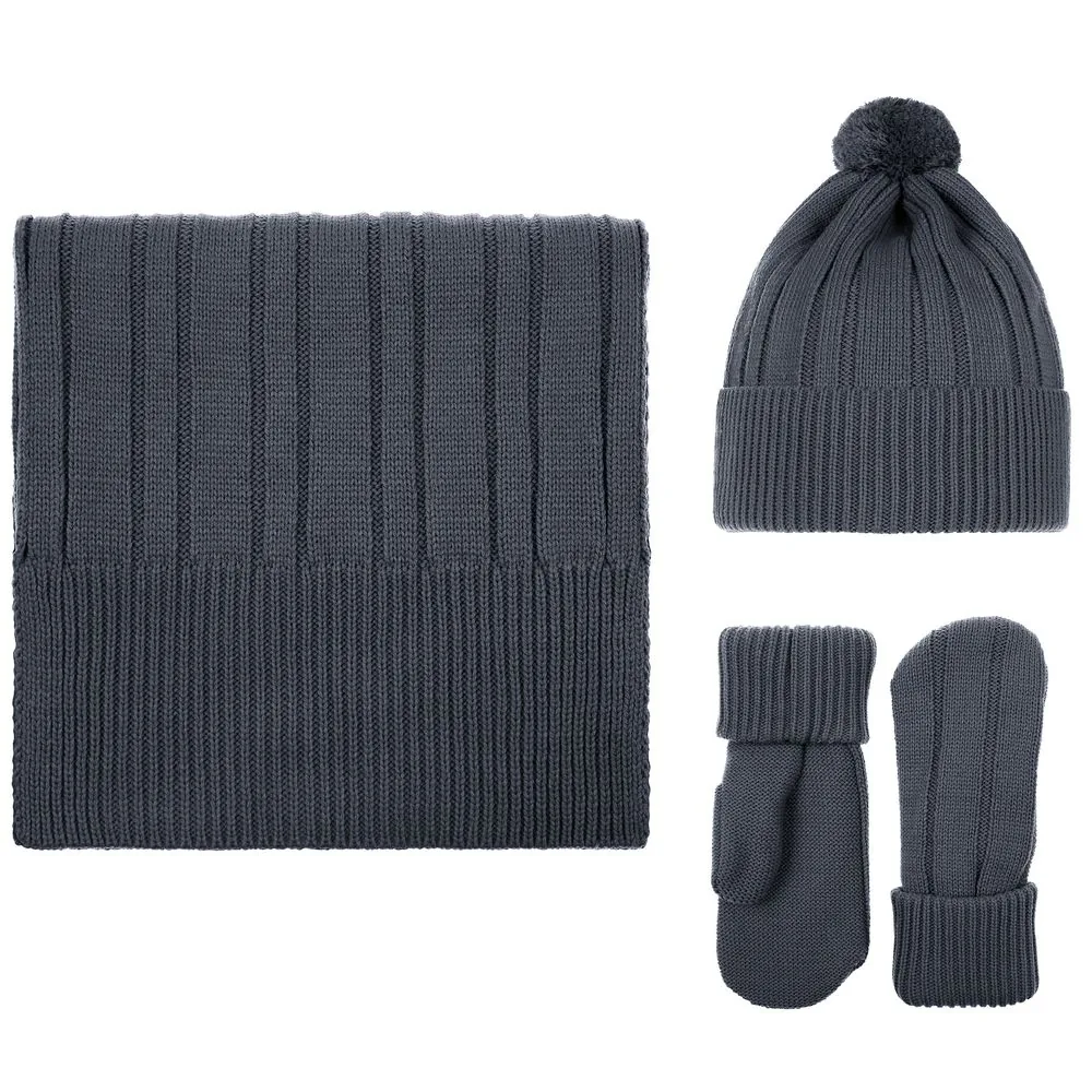 Шапка Knit Beat, серая (графит) фото 5