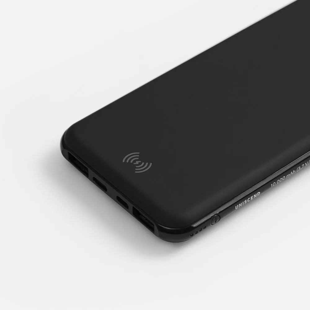 Аккумулятор с беспроводной зарядкой All Day Wireless, 10000 мАч, черный фото 6