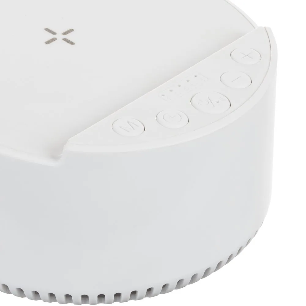 Bluetooth-колонка с беспроводной зарядкой relaxTime, белая фото 6