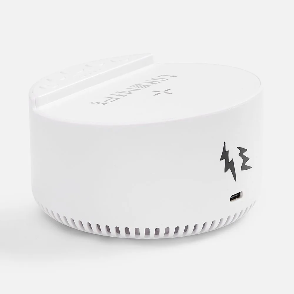 Bluetooth-колонка с беспроводной зарядкой relaxTime, белая фото 14