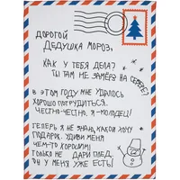 Флисовый плед «Письмо Деду Морозу» фото 2