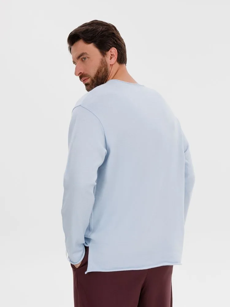 Лонгслив унисекс Siluetti Fuori, светло-голубой, размер L/XL фото 10