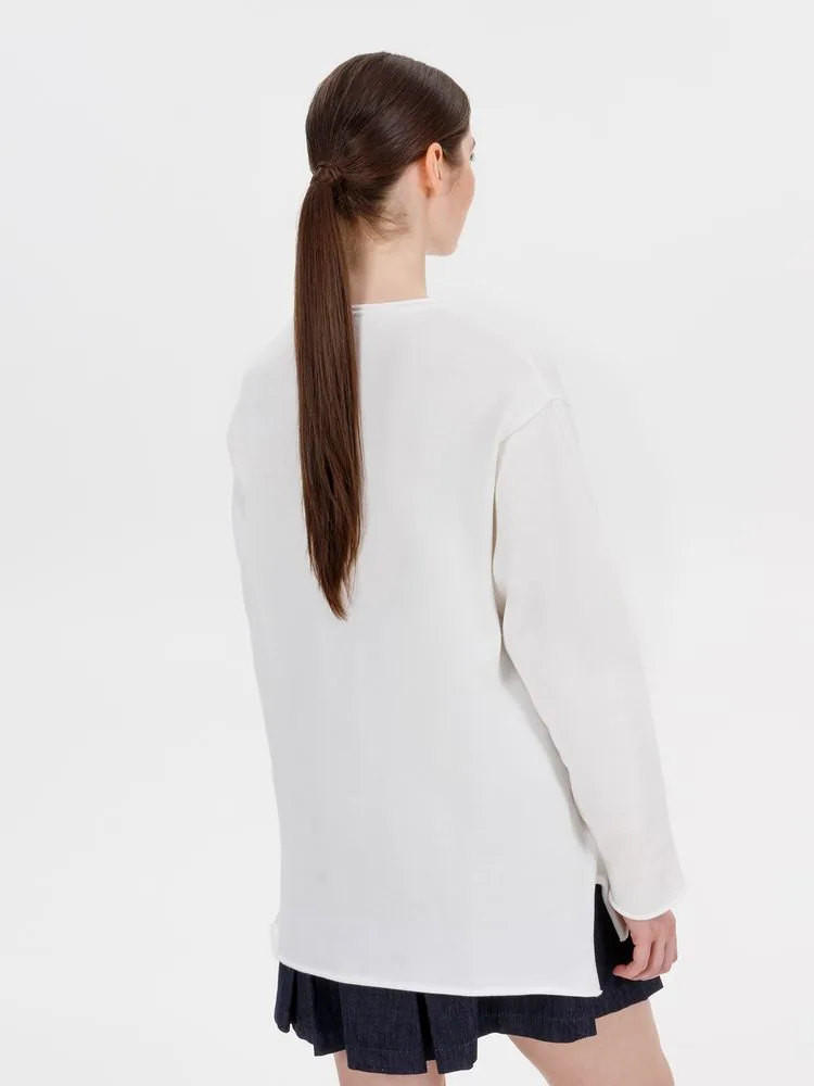 Лонгслив унисекс Siluetti Fuori, молочно-белый, размер L/XL фото 6