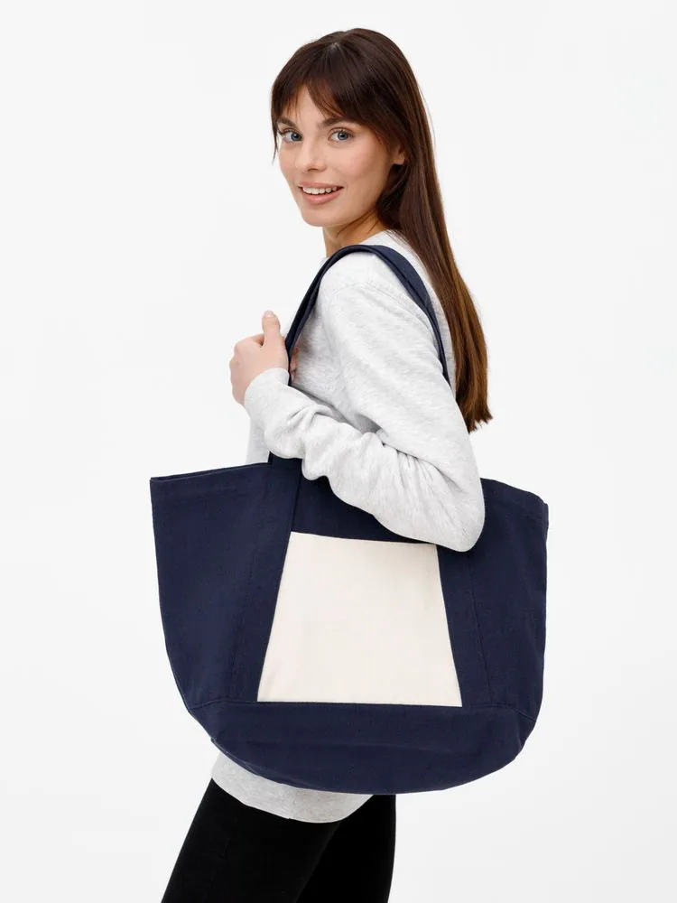Шопер Shophop, синий с неокрашенным фото 7