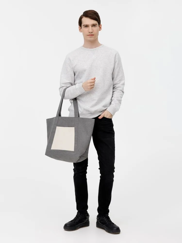 Шопер Shophop, серый с неокрашенным фото 7