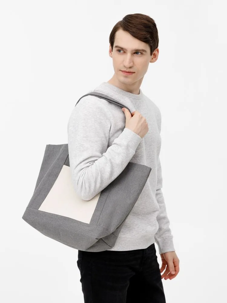 Шопер Shophop, серый с неокрашенным фото 8
