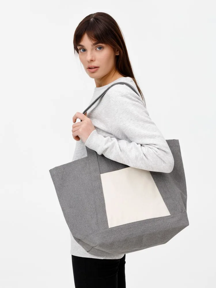 Шопер Shophop, серый с неокрашенным фото 11