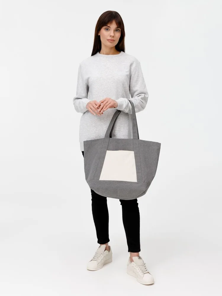 Шопер Shophop, серый с неокрашенным фото 12