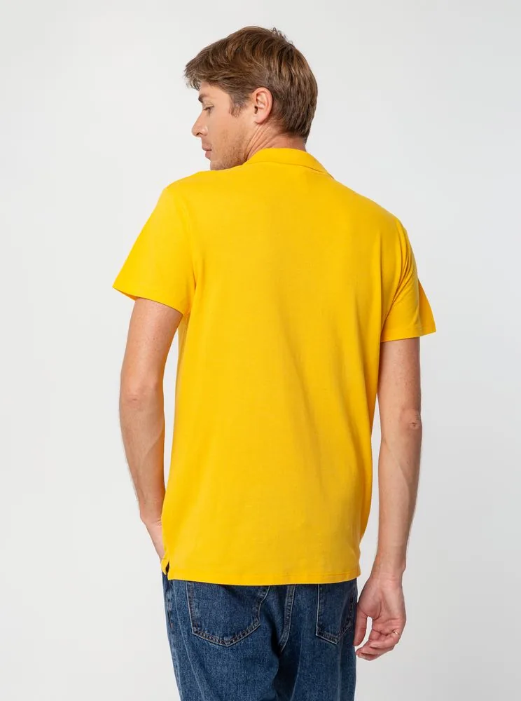 Рубашка поло мужская Summer 170 желтая, размер M фото 7