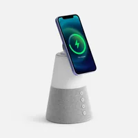 Bluetooth-колонка с беспроводной зарядкой и подсветкой Cone Sonance, серая фото 2