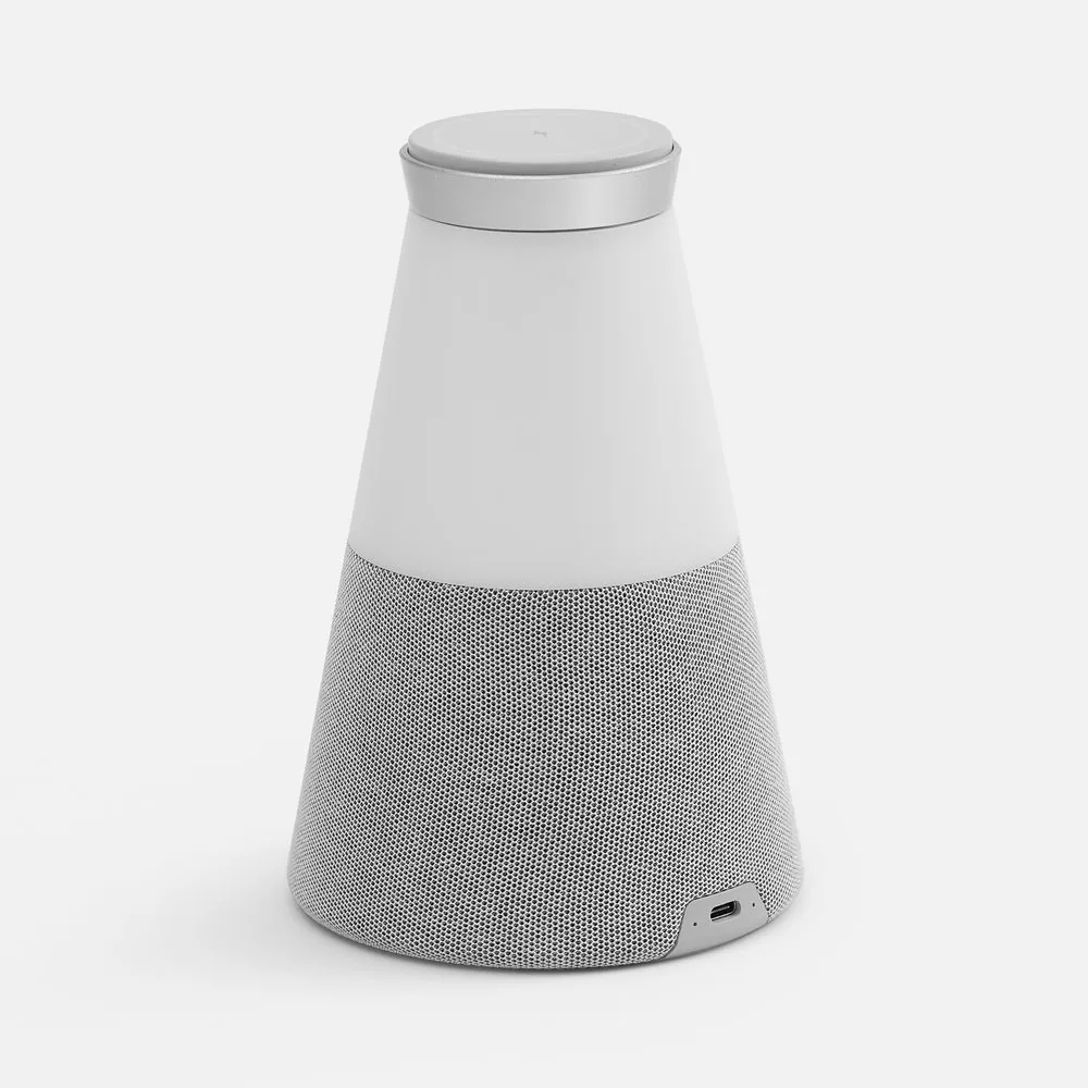 Bluetooth-колонка с беспроводной зарядкой и подсветкой Cone Sonance, серая фото 7