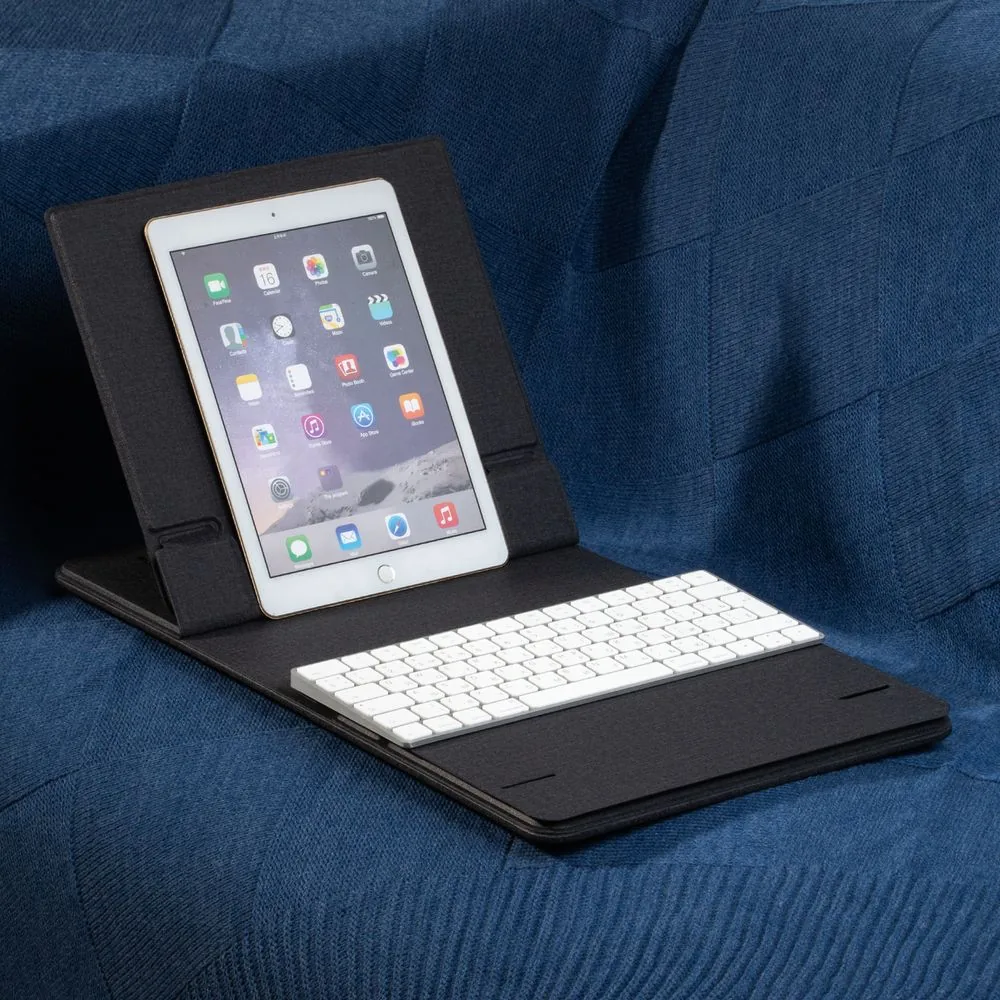 Складной стол для ноутбука с беспроводной зарядкой Kickstand Table, серый фото 11