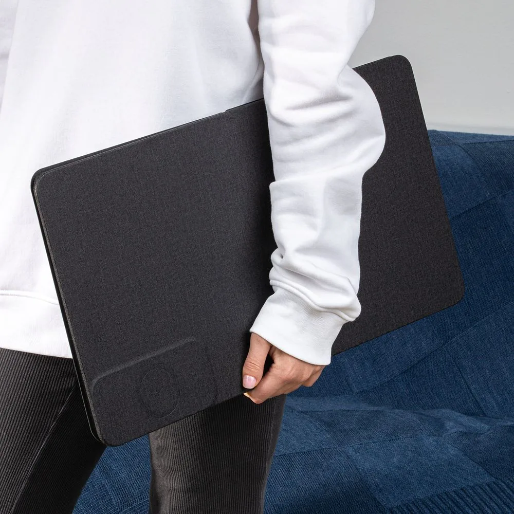 Складной стол для ноутбука с беспроводной зарядкой Kickstand Table, серый фото 13