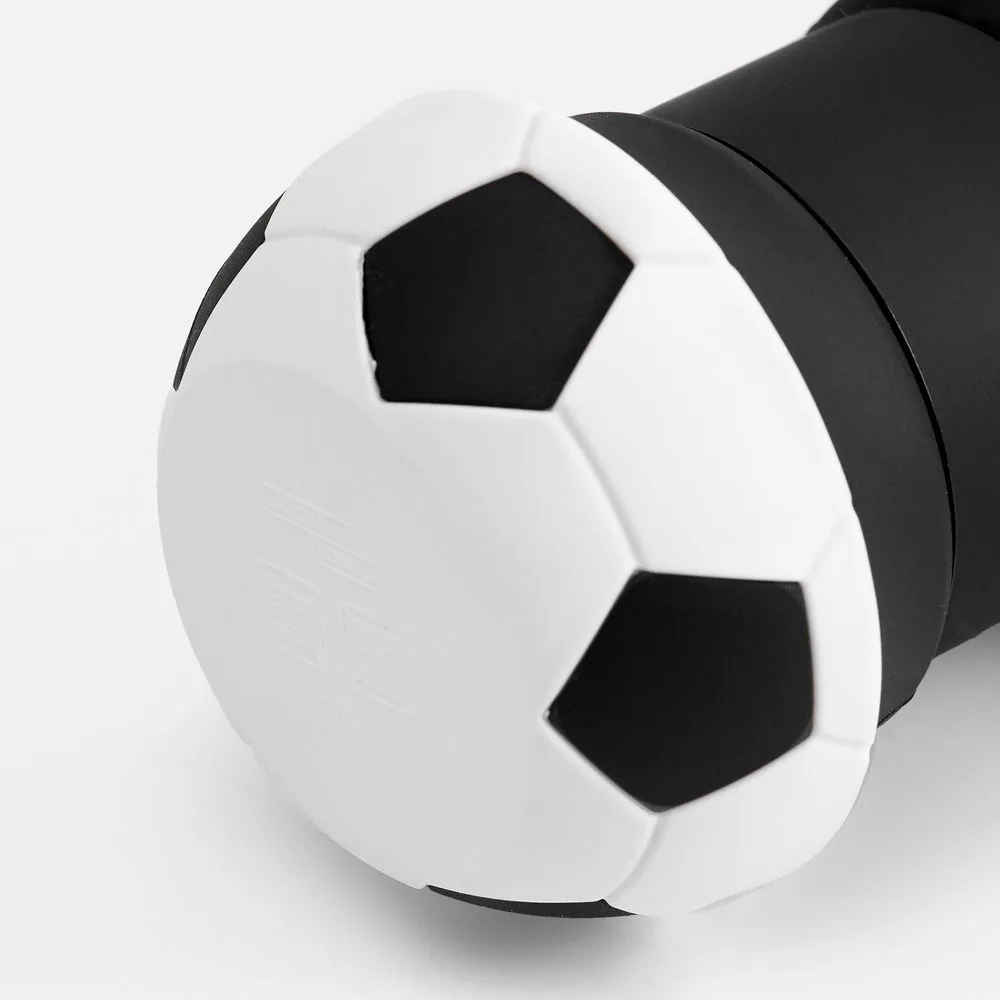 Складная бутылка для воды Football Flex, белая с черным фото 7