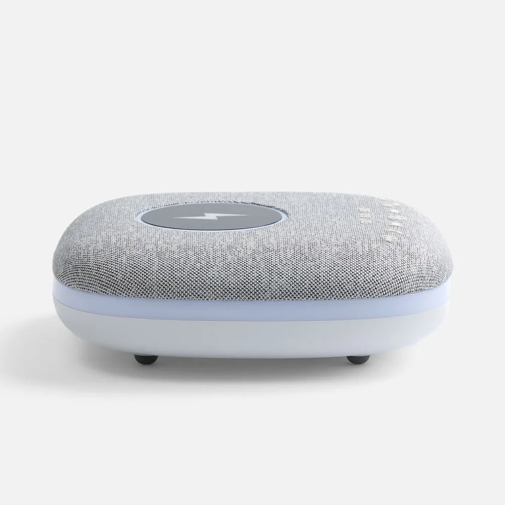 Bluetooth-колонка с беспроводной зарядкой и подсветкой Terrafonic, серая фото 4