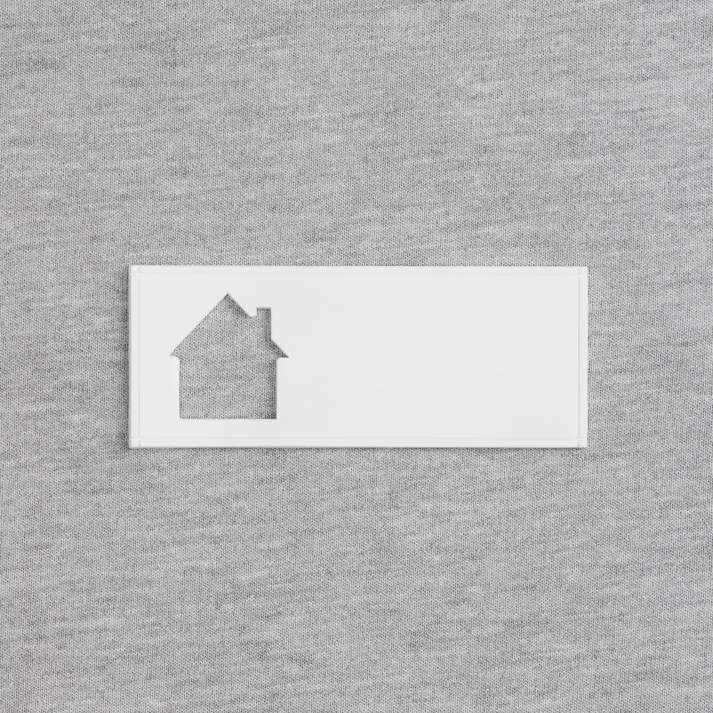 Лейбл из ПВХ с вырубкой «Дом», белый фото 3