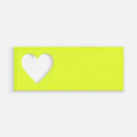 Лейбл из ПВХ с вырубкой «Сердце», желтый неон фото 2