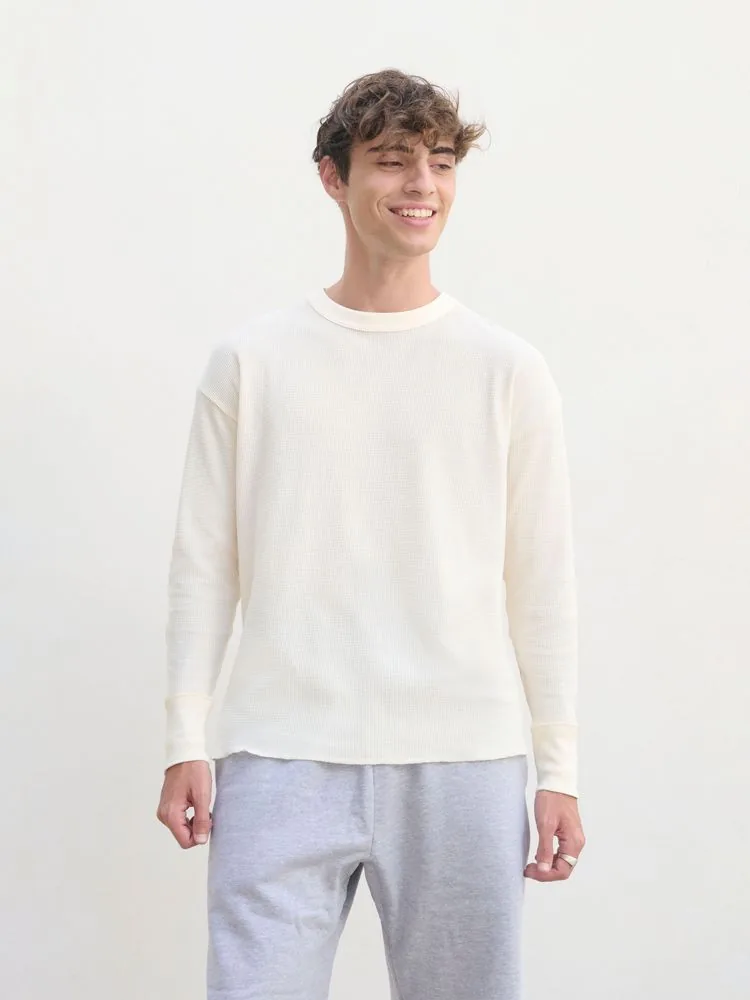 Футболка с длинным рукавом Thermal T, бежевая (неокрашенная), размер L