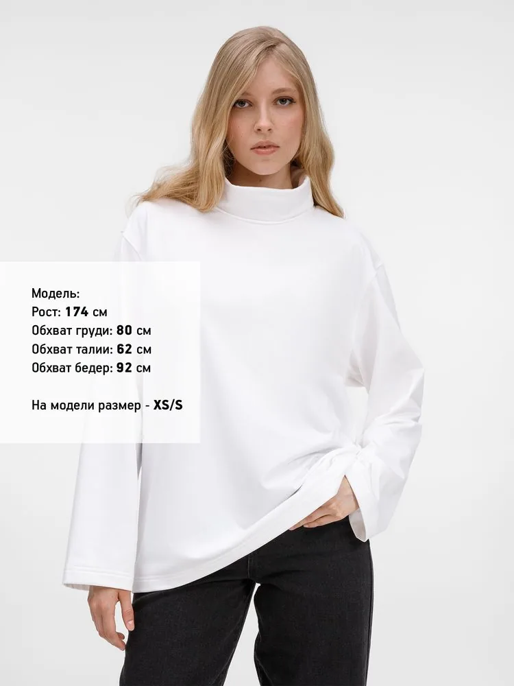Лонгслив из бифлекса Morfiss, белый, размер XS/S фото 11