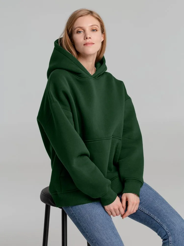 Худи Kulonga Oversize, темно-зеленое, размер 3XL/4XL фото 8