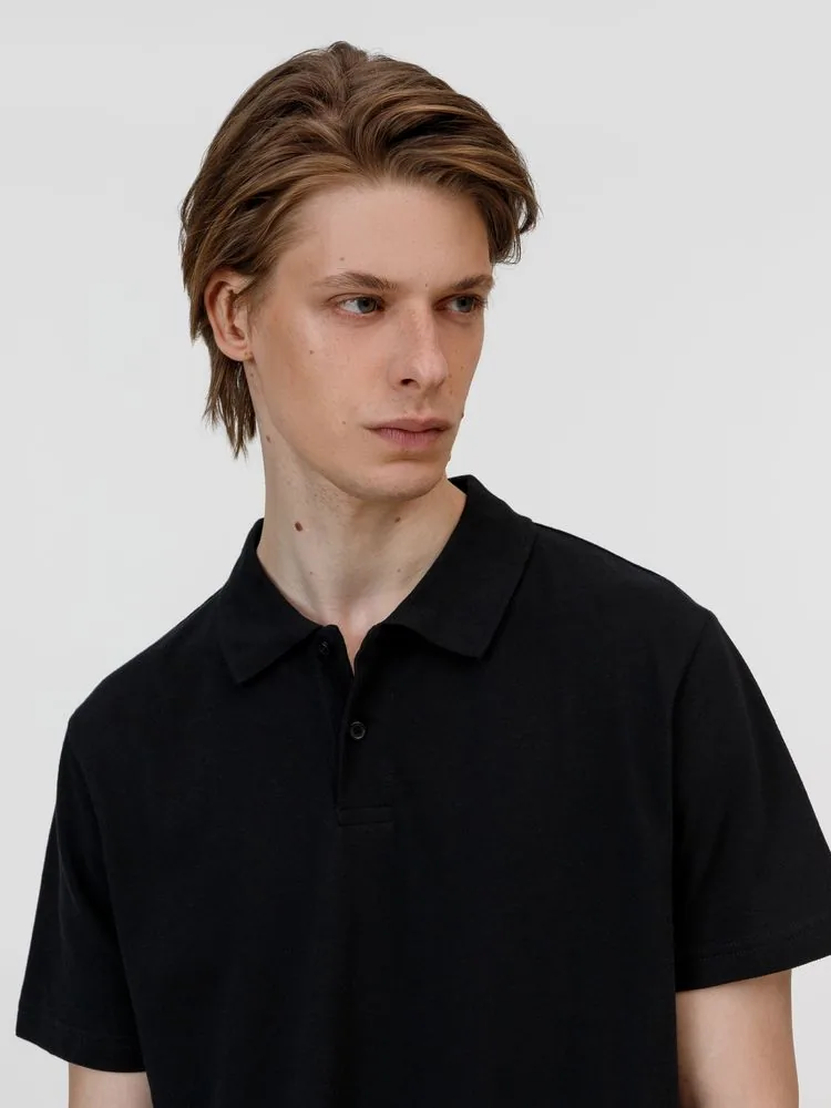 Рубашка поло унисекс Pulse, черная, размер 5XL фото 6