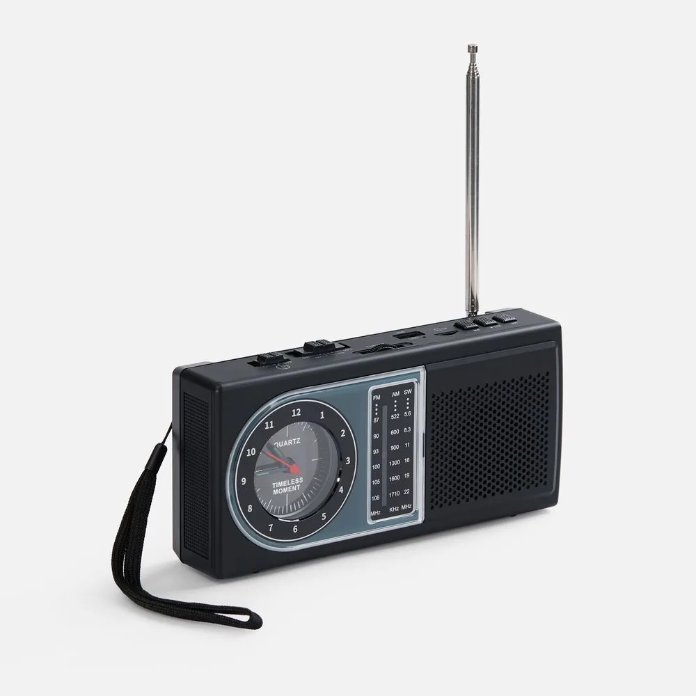 Bluetooth-колонка с радио Comradio, черная фото 3