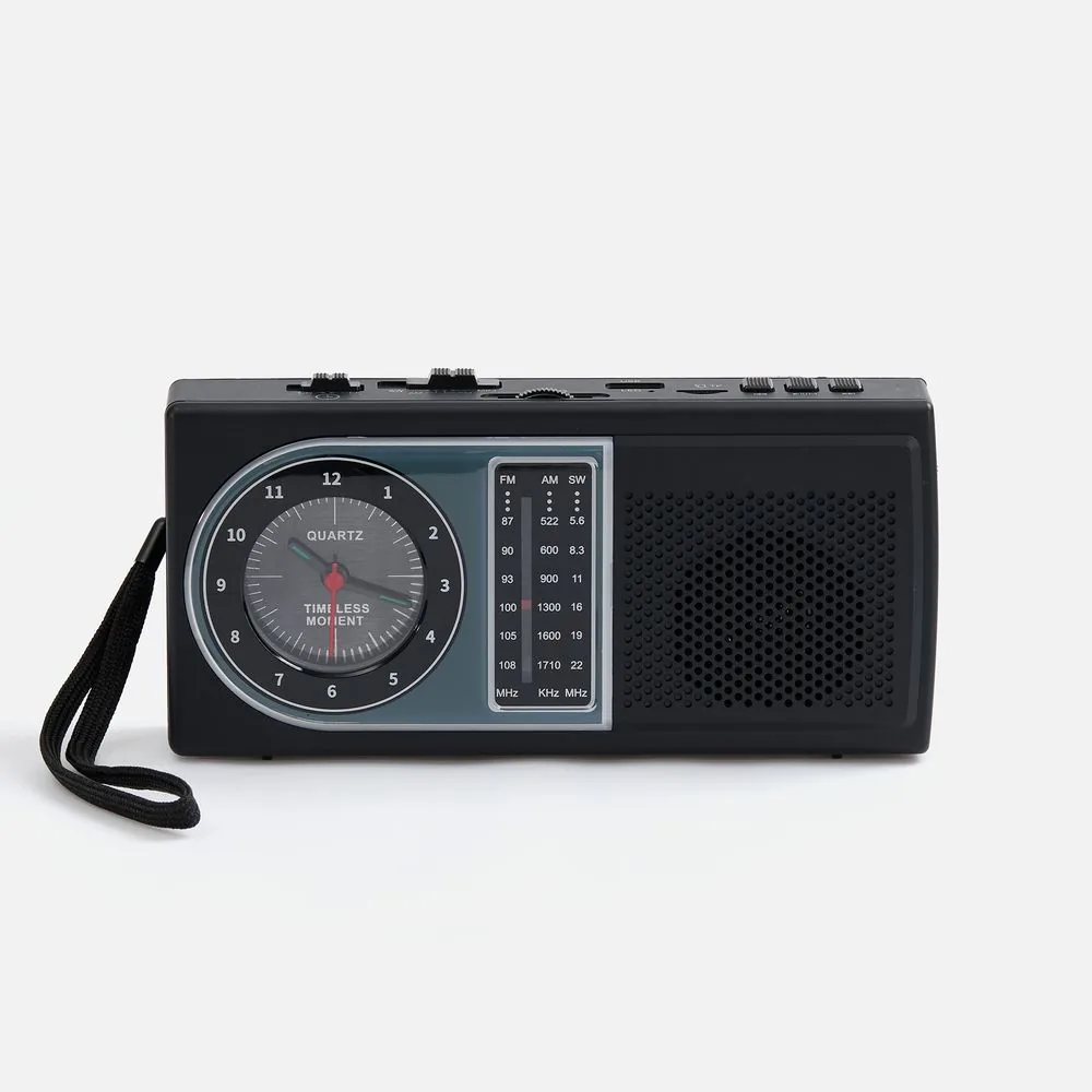 Bluetooth-колонка с радио Comradio, черная фото 5