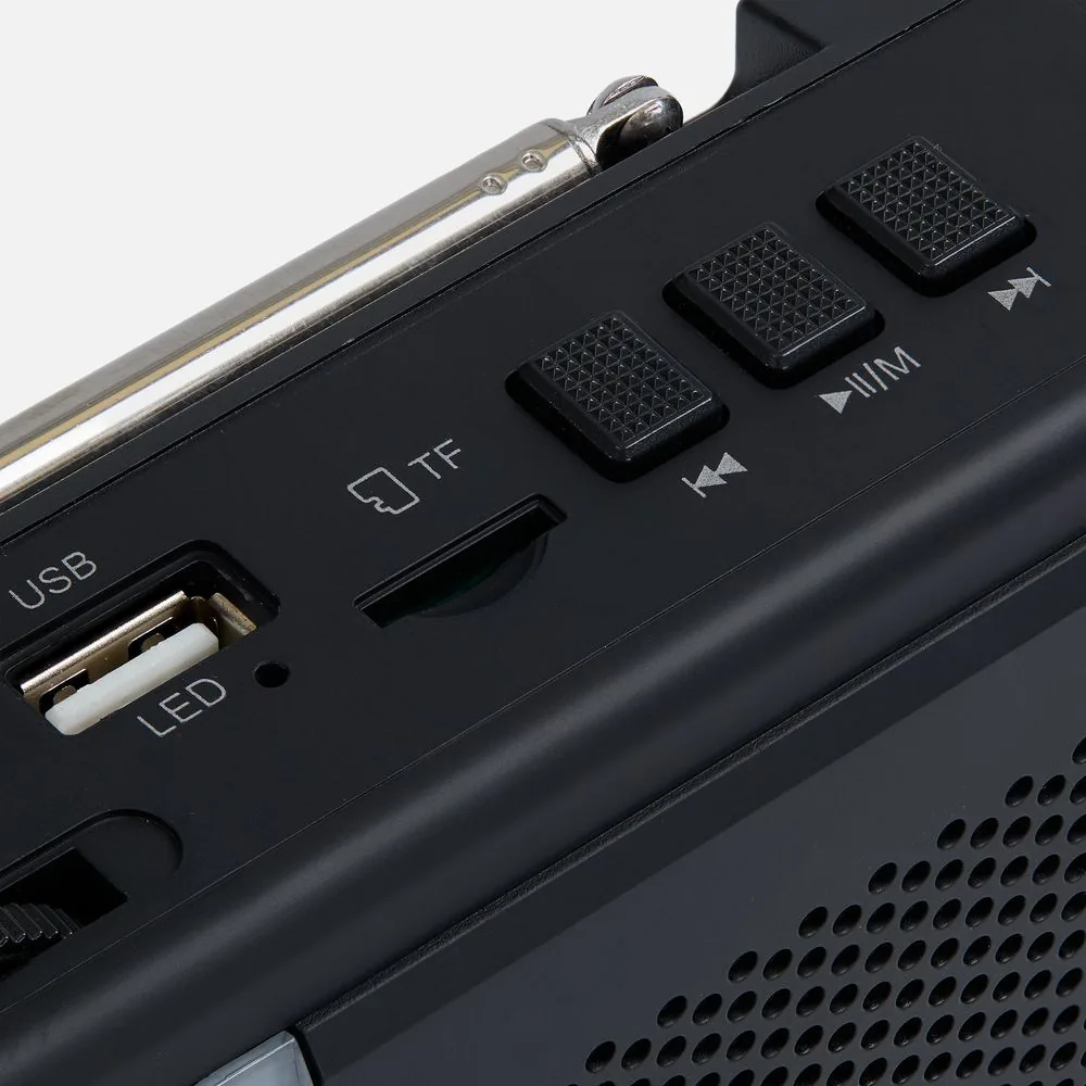 Bluetooth-колонка с радио Comradio, черная фото 8