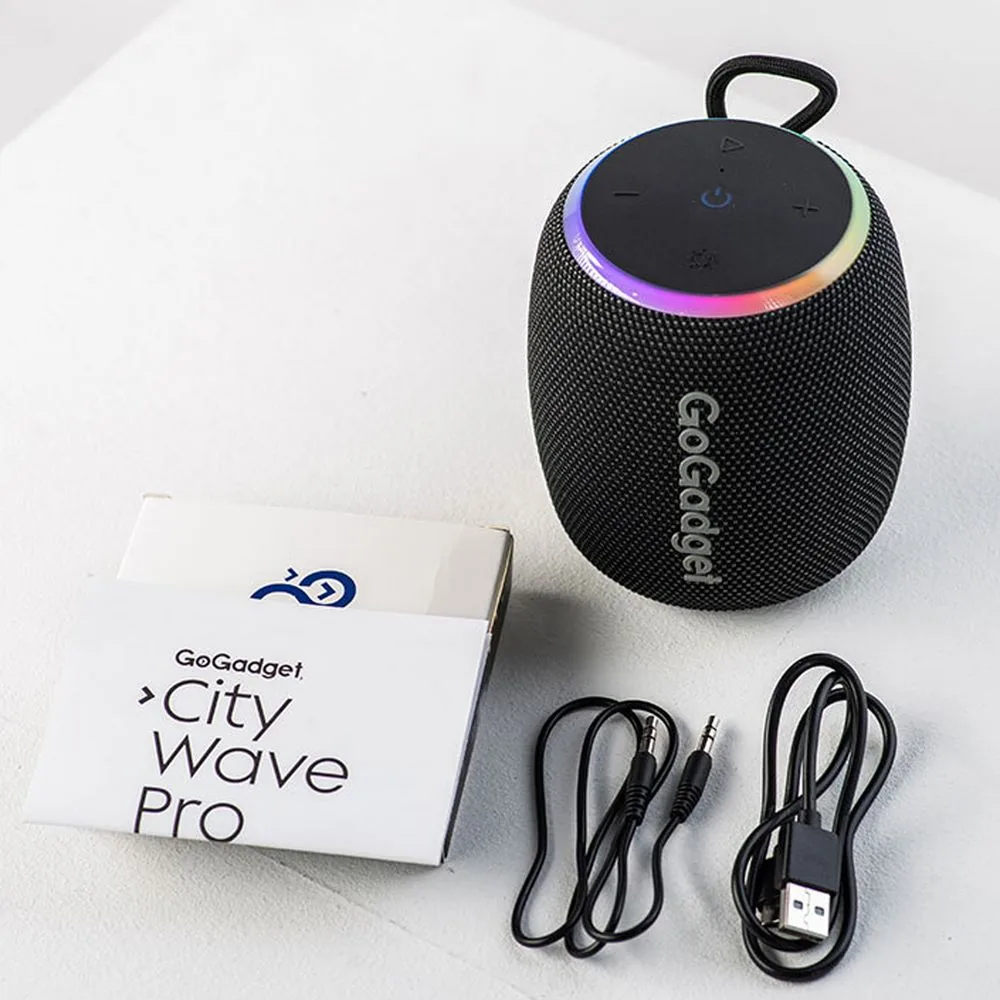 Водонепроницаемая колонка с подсветкой CityWave Pro, черная фото 4