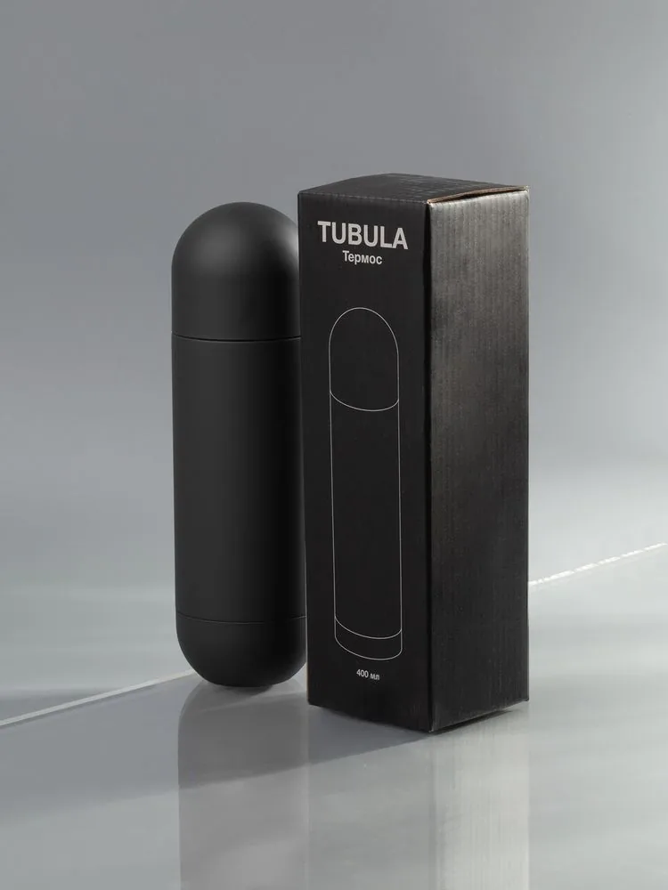 Термос Tubula Soft Touch, черный фото 7