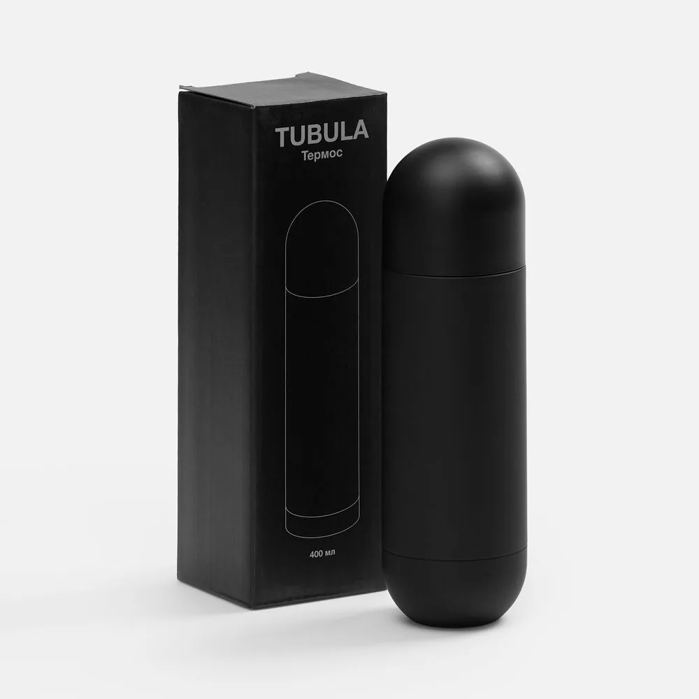 Термос Tubula Soft Touch, черный фото 12