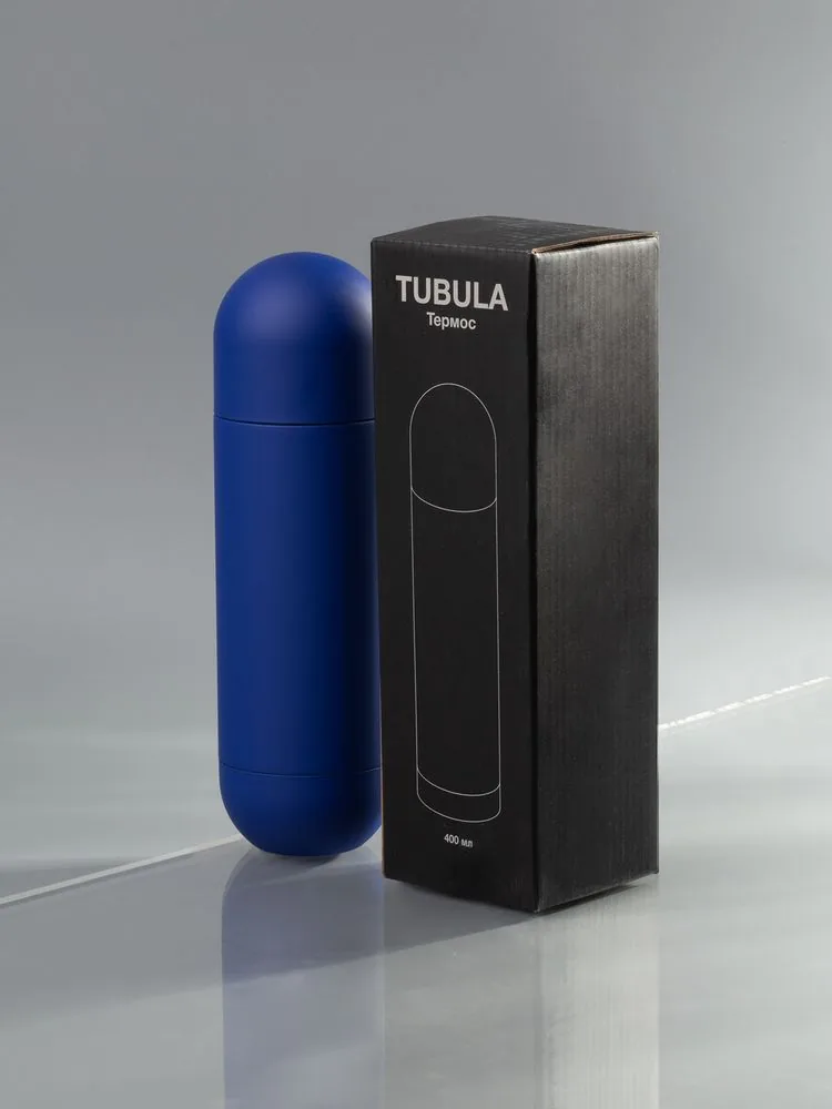 Термос Tubula Soft Touch, синий фото 7