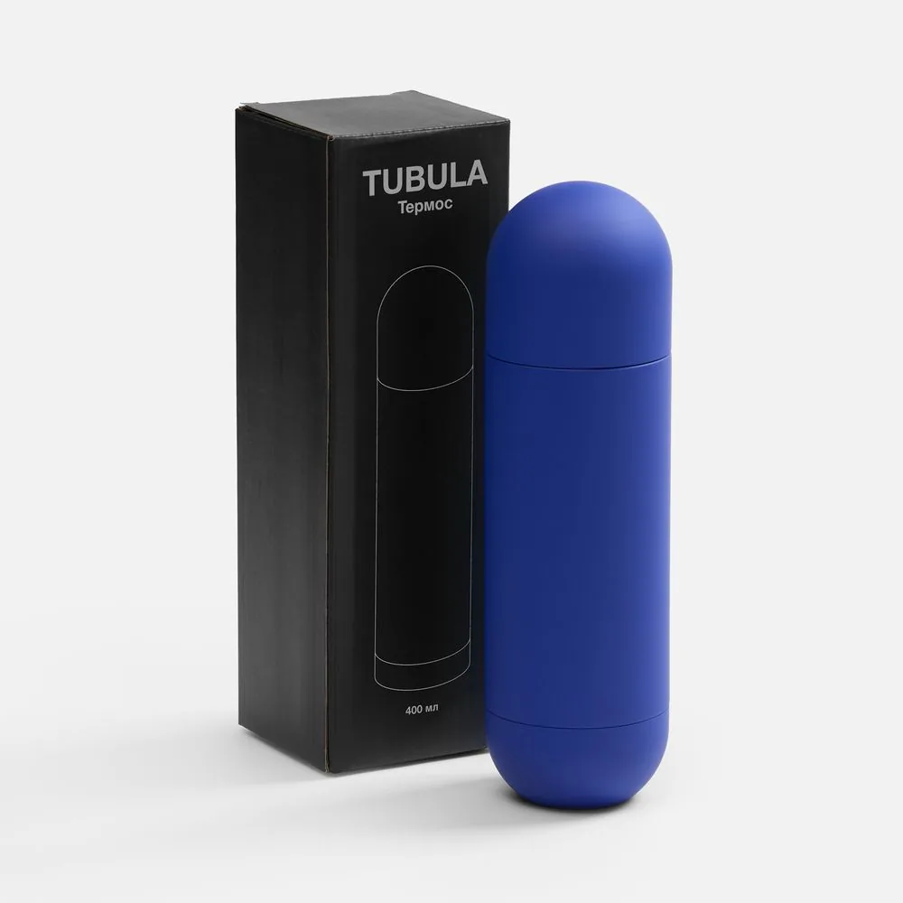 Термос Tubula Soft Touch, синий фото 12