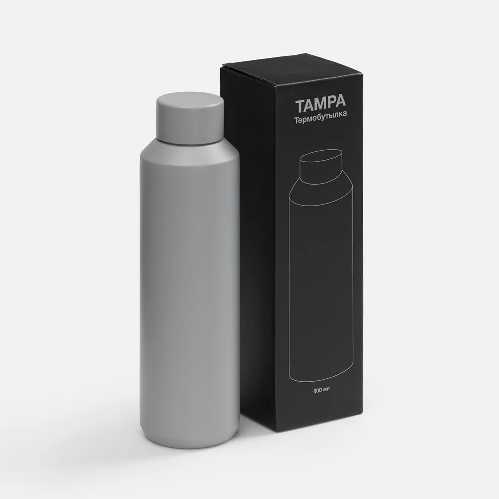 Термобутылка Tampa, серая фото 6