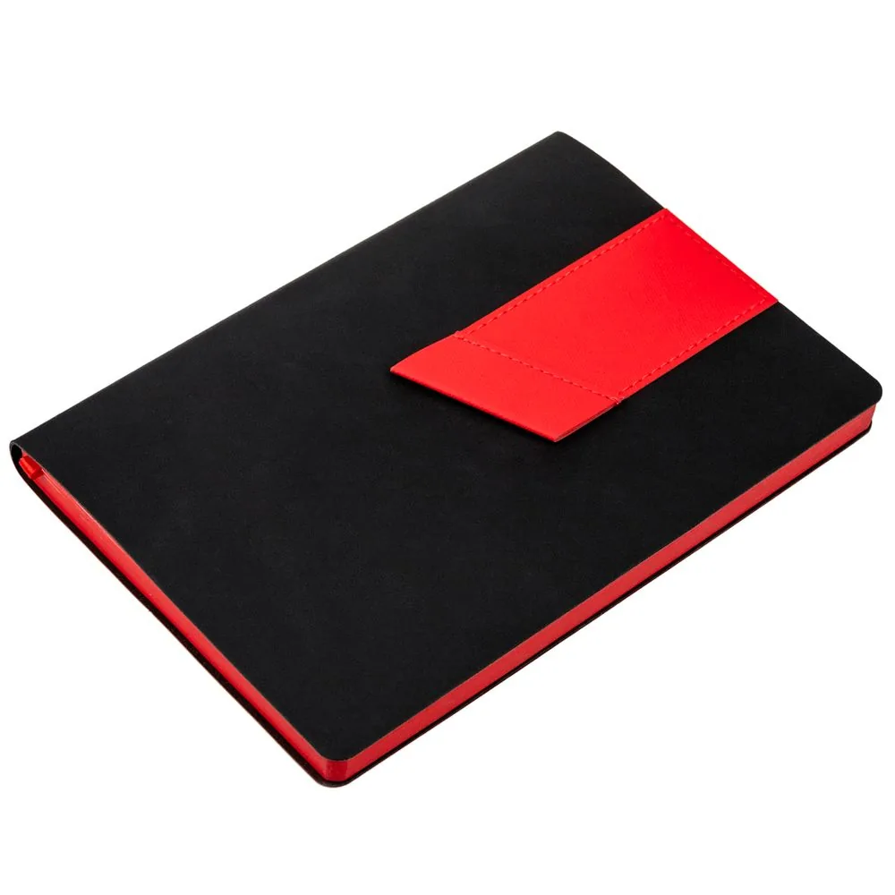 Ежедневник Bookmark, недатированный, черный с красным фото 4