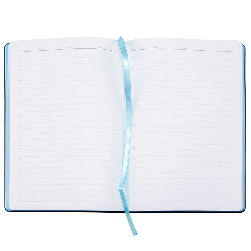 Ежедневник Bookmark, недатированный, черный с голубым фото 8